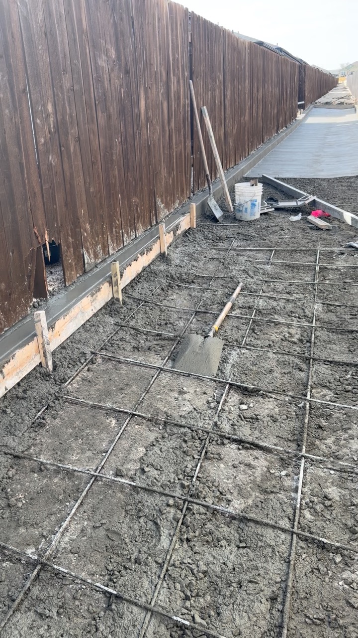Installing 400 feet of drainage channel in Temple.