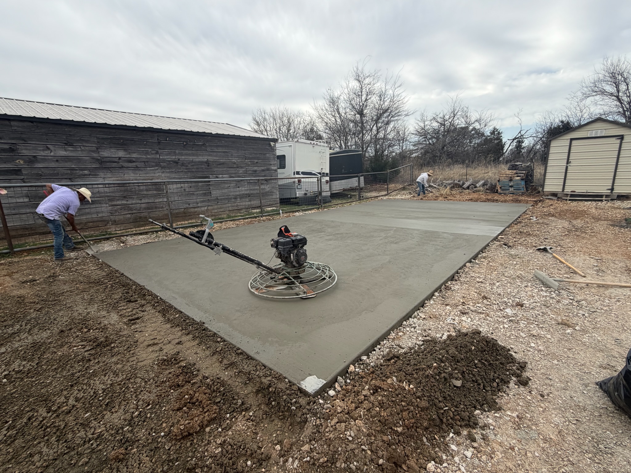 Poured another RV pad today in China Springs.