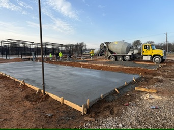 We’re pouring some RV pads today at Magnolia RV.