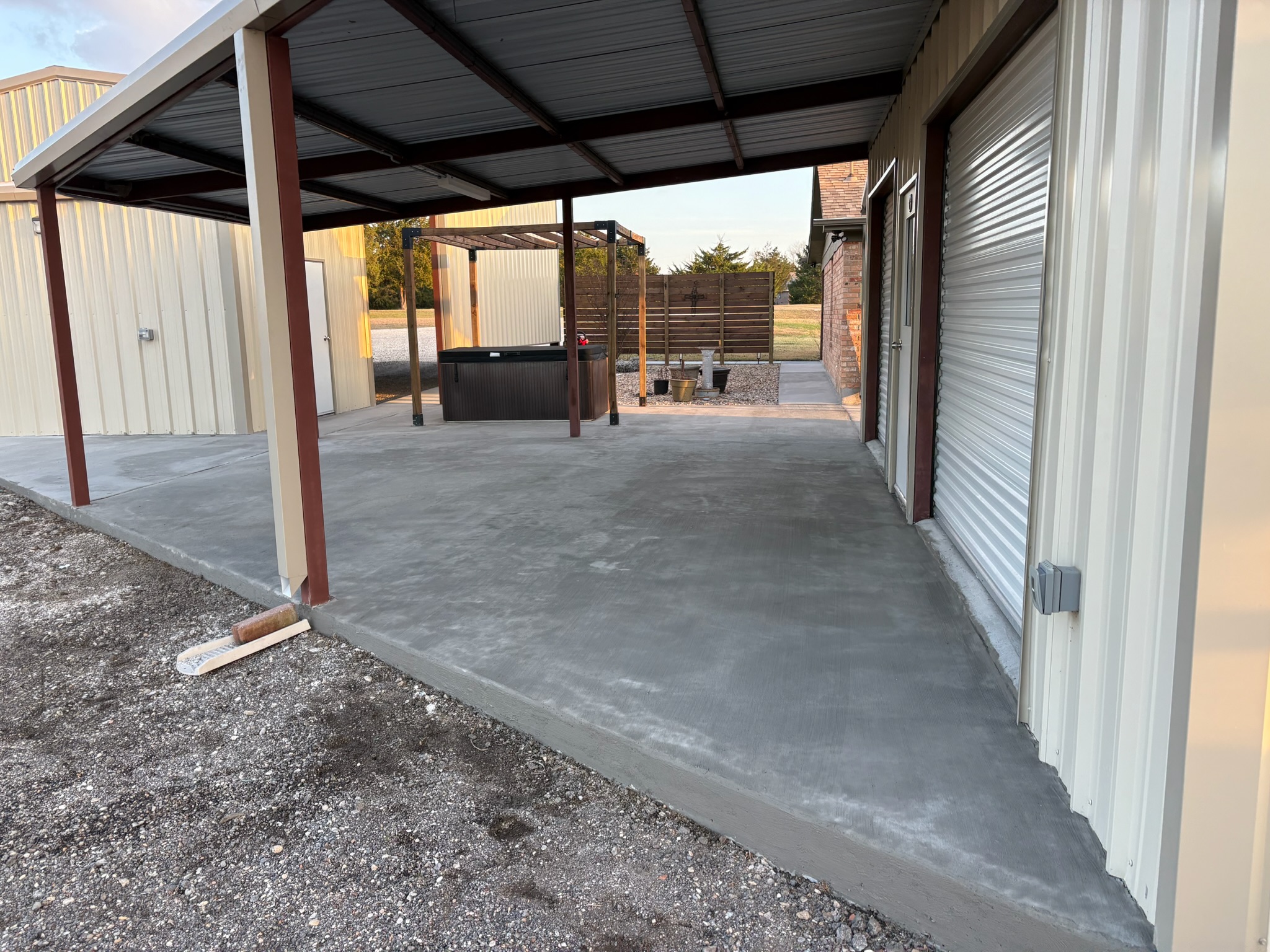 Resurface 1600 ft.² of old Concrete in Hubbard, Texas