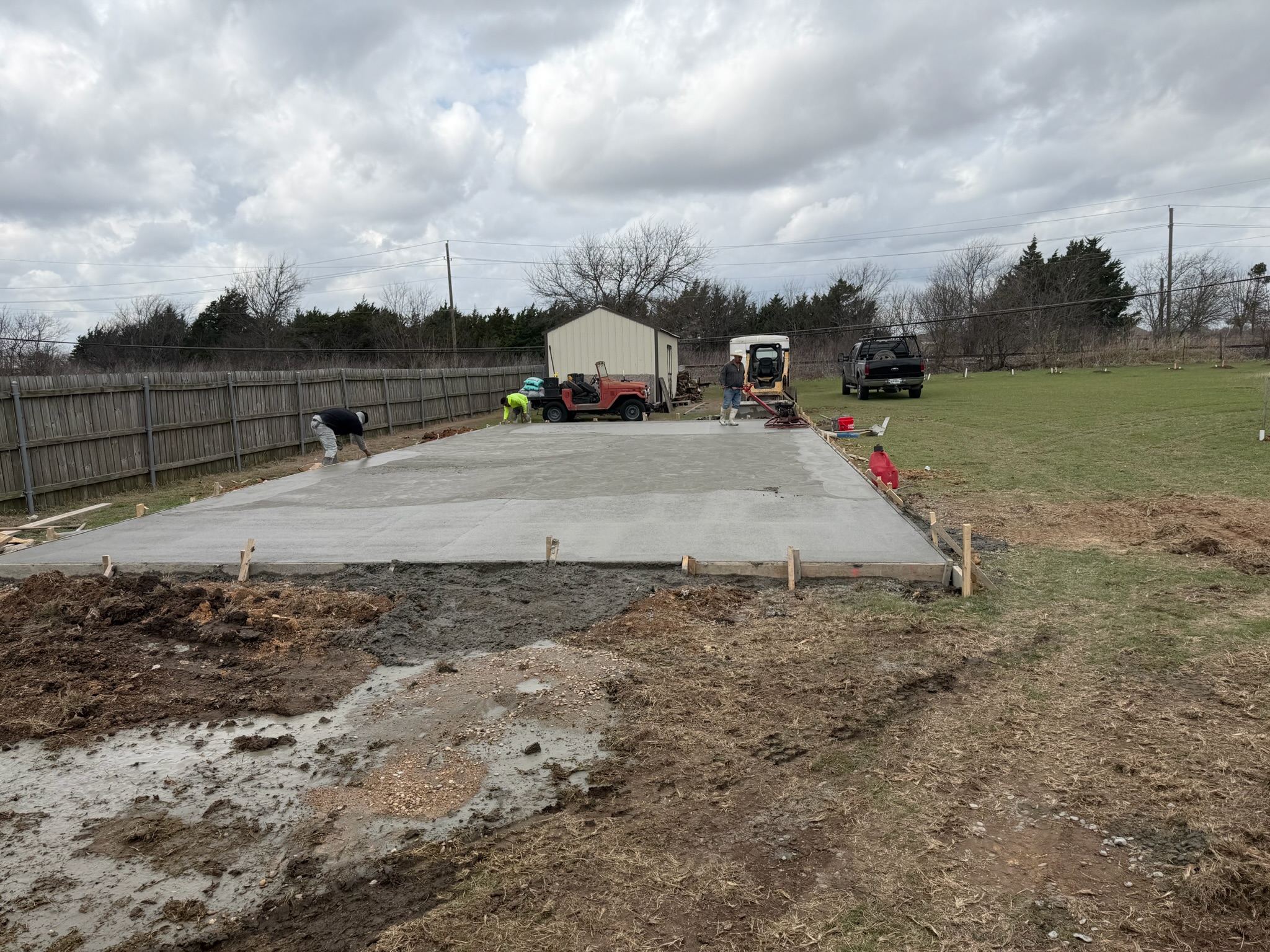 Concrete pour in Hewitt Texas.