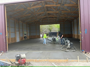 Mount Calm, Morton building, SHOP, Foundation 2500 ft.²